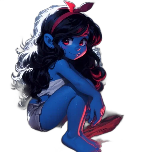 creature, dress, hair, mask transparent PNG cut-out