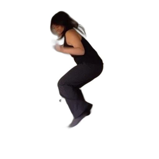 mask, woman, black, jumps transparent PNG cut-out