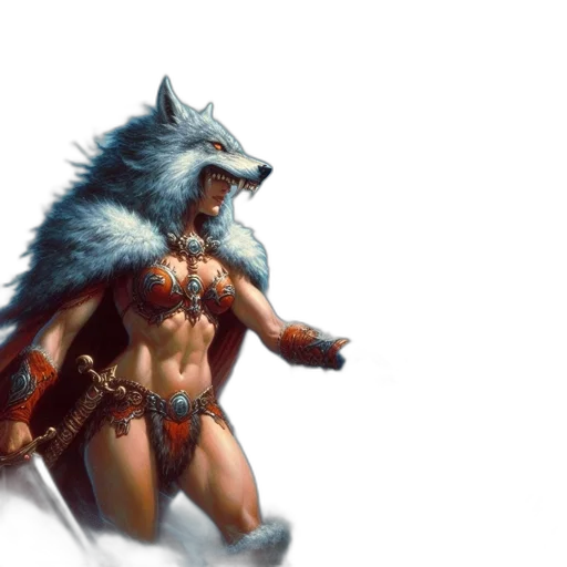 creature, fantasy art, concept art, 3d render transparent PNG cut-out
