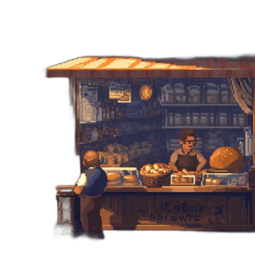 food, furniture, concept art, pixel art transparent PNG cut-out