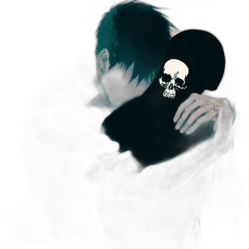 mask, jacket, face, photorealistic transparent PNG cut-out