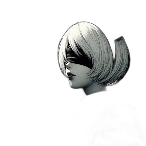 face, mask, hair, staff transparent PNG cut-out