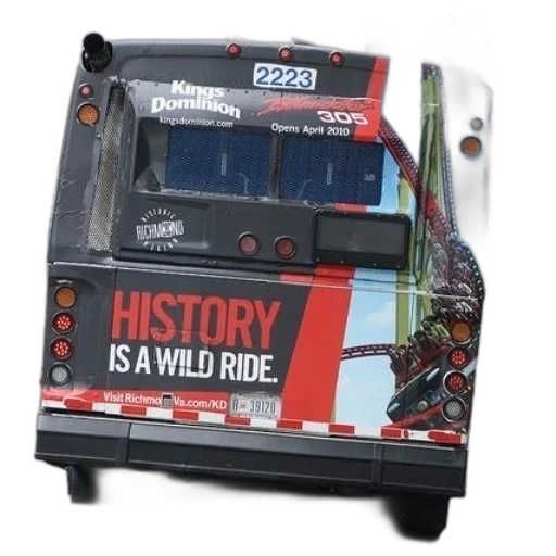 bus, advertisement, kings, dominion transparent PNG cut-out