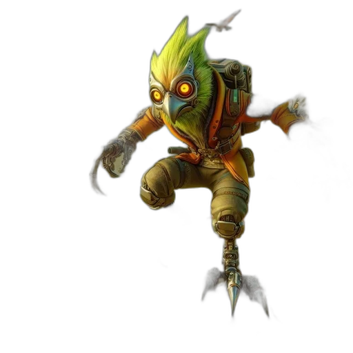 creature, staff, mask, weapon transparent PNG cut-out