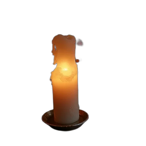 furniture, bottle, 3d render, candle transparent PNG cut-out