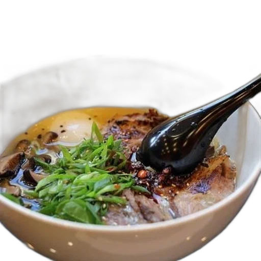 food, bowl, ramen, mushrooms transparent PNG cut-out