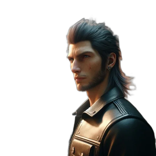 hair, jacket, face, dragon transparent PNG cut-out