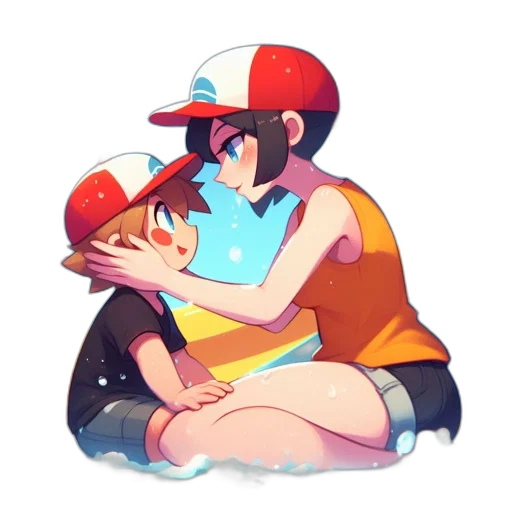hat, pixel art, concept art, watercolor transparent PNG cut-out