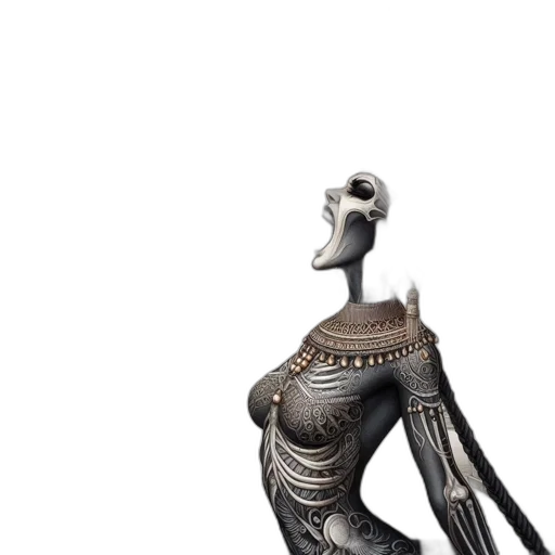 robot, sword, mask, staff transparent PNG cut-out
