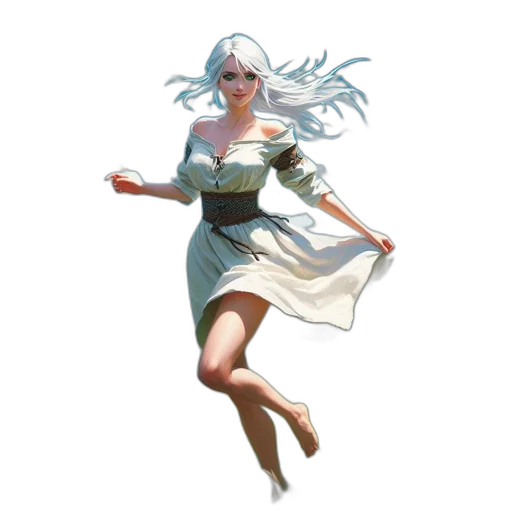 dress, staff, robot, concept art transparent PNG cut-out