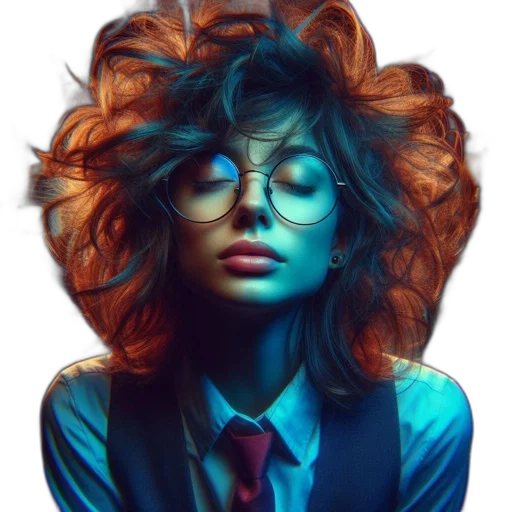 hair, face, jacket, mask transparent PNG cut-out