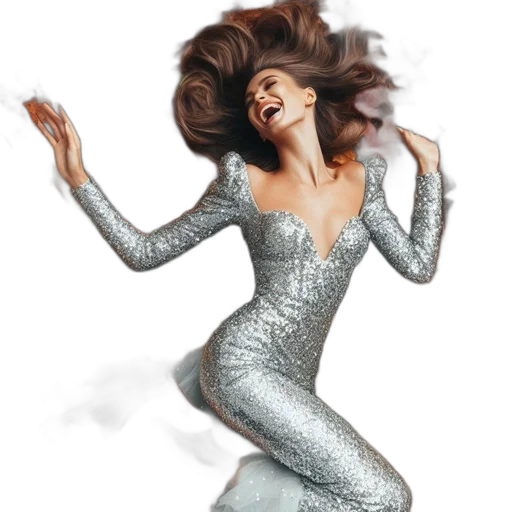 hair, dress, concept art, photorealistic transparent PNG cut-out