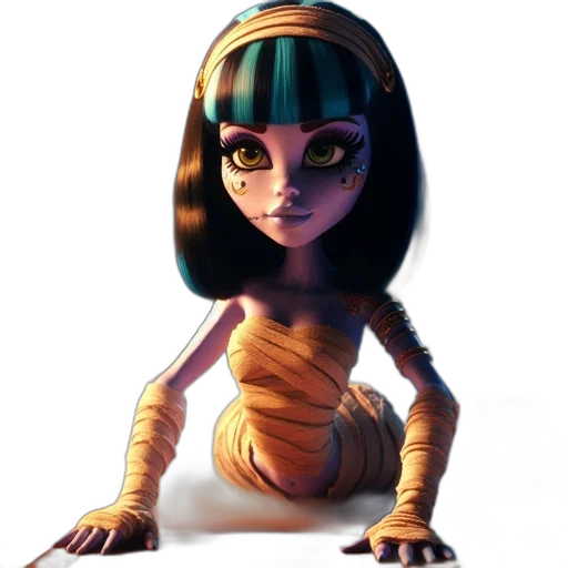 robot, dress, creature, staff transparent PNG cut-out