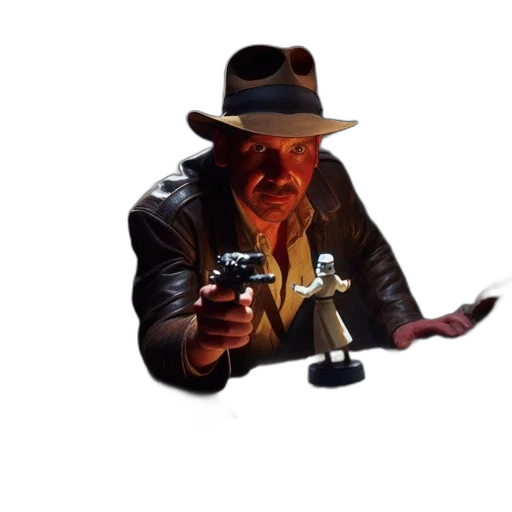 hat, jacket, staff, weapon transparent PNG cut-out