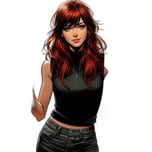 comic book art, concept art, cartoon, fantasy art transparent PNG cut-out