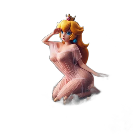 crown, dress, concept art, 3d render transparent PNG cut-out