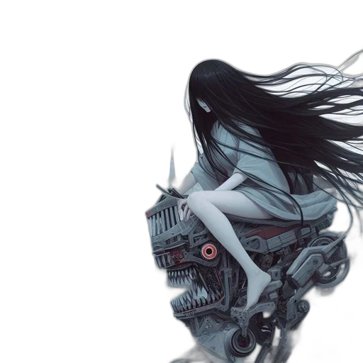 robot, car, hair, weapon transparent PNG cut-out