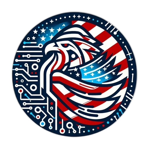 robot, cyberpunk, vaporwave, eagle transparent PNG cut-out
