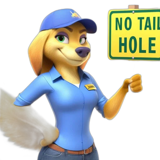 staff, animal, 3d render, cartoon transparent PNG cut-out