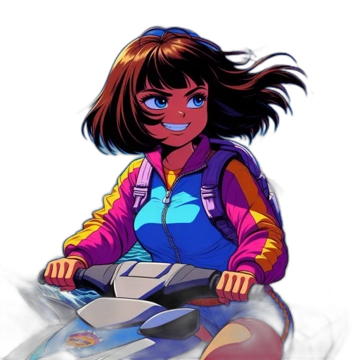 jacket, robot, face, vaporwave transparent PNG cut-out