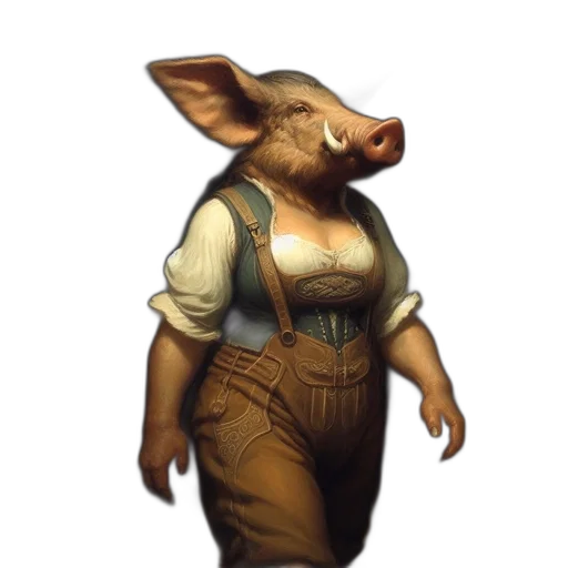 dress, staff, animal, creature transparent PNG cut-out
