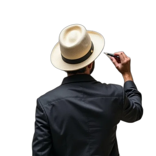 hat, jacket, staff, jewelry transparent PNG cut-out