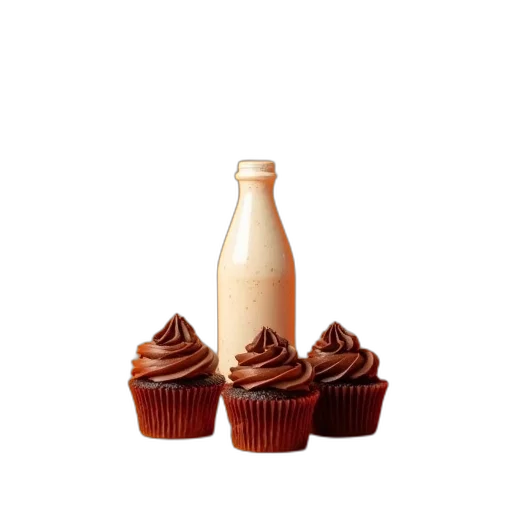 food, bottle, 3d render, photorealistic transparent PNG cut-out