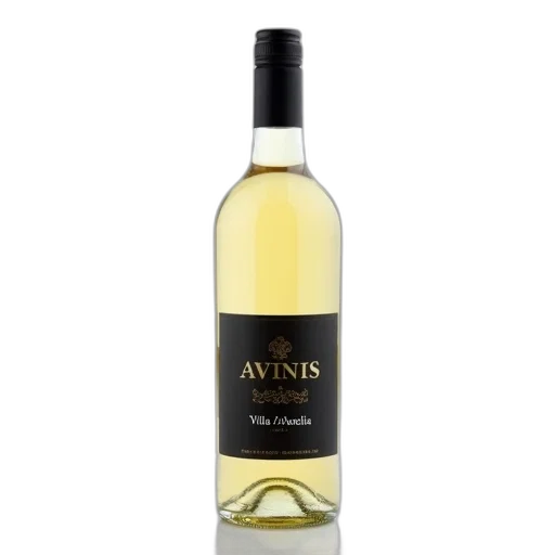 bottle, white, wine, label transparent PNG cut-out