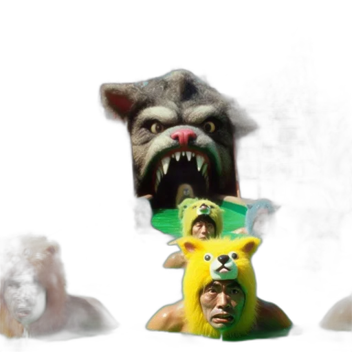 mask, creature, animal, 3d render transparent PNG cut-out