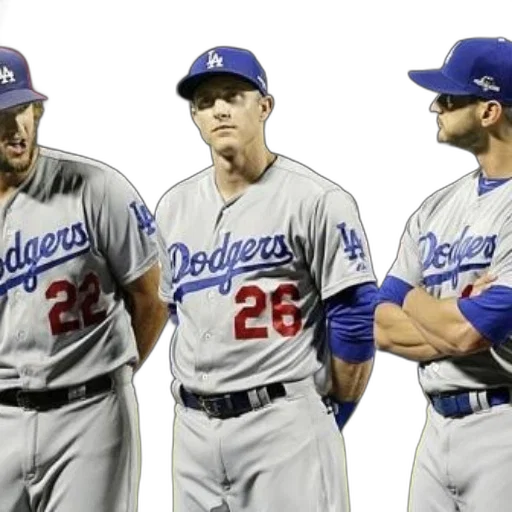three, dodgers, players, stand transparent PNG cut-out