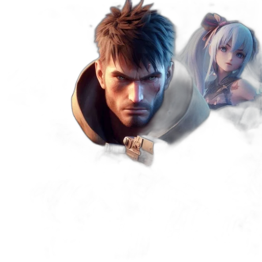 face, weapon, concept art, fantasy art transparent PNG cut-out