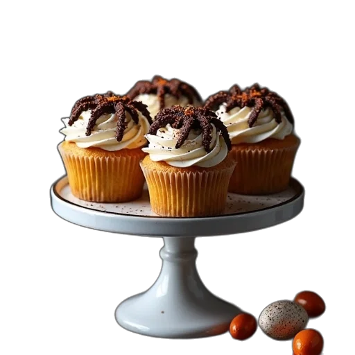 food, 3d render, photorealistic, cupcake transparent PNG cut-out