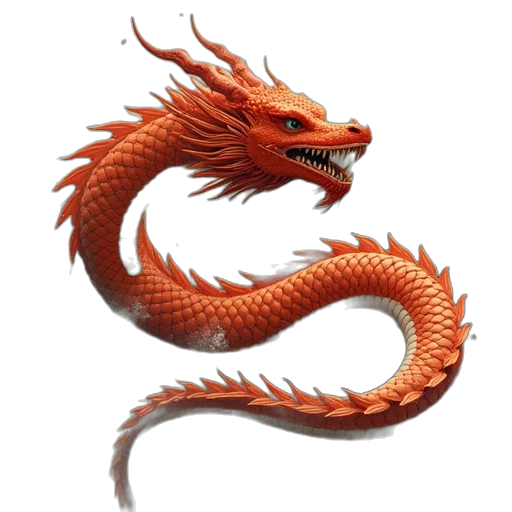 dragon, staff, creature, animal transparent PNG cut-out