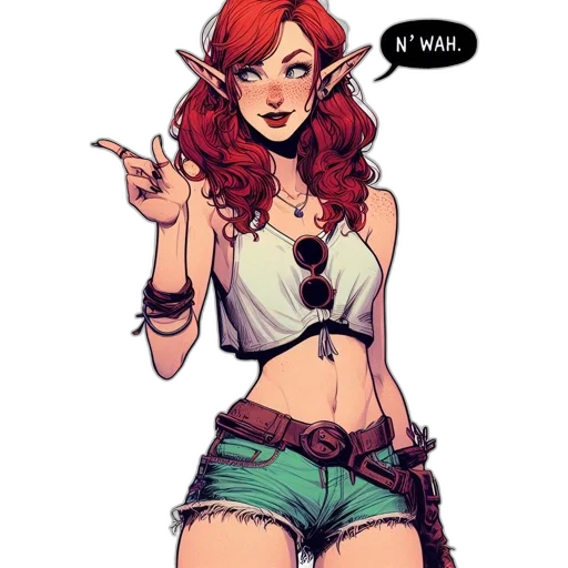comic book art, concept art, cartoon, fantasy art transparent PNG cut-out