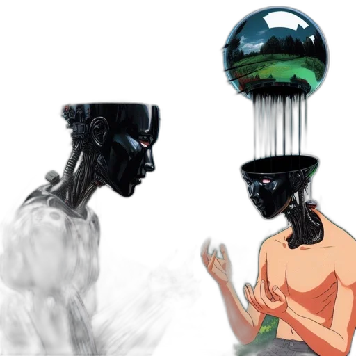 mask, robot, hat, concept art transparent PNG cut-out