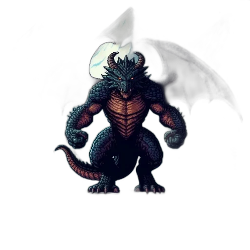 dragon, creature, animal, staff transparent PNG cut-out