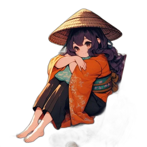 hat, umbrella, jacket, dress transparent PNG cut-out