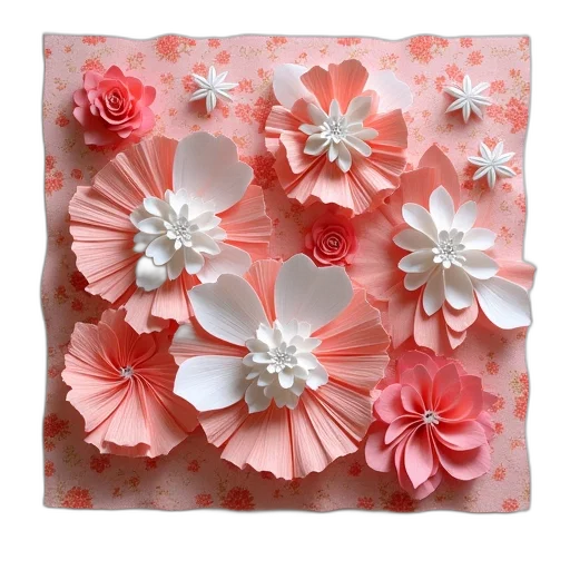 flower, 3d render, pastel, monochrome transparent PNG cut-out