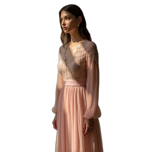dress, photorealistic, concept art, fantasy art transparent PNG cut-out