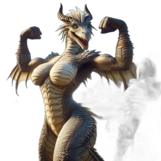 dragon, creature, animal, staff transparent PNG cut-out