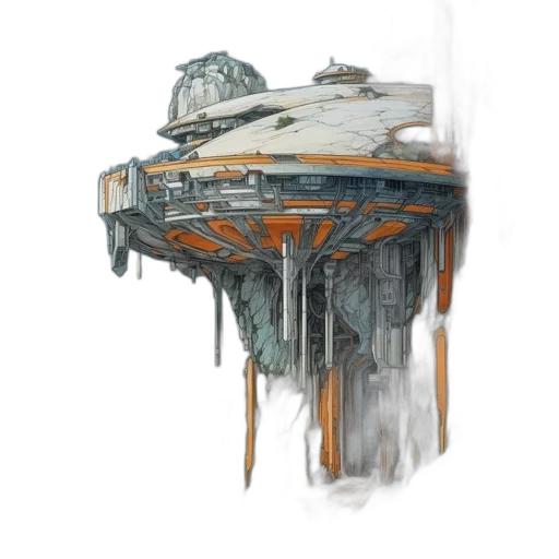 robot, building, car, concept art transparent PNG cut-out