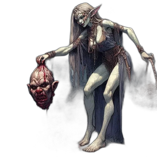 creature, staff, mask, concept art transparent PNG cut-out