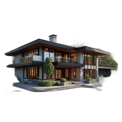 building, 3d render, photorealistic, concept art transparent PNG cut-out