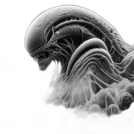 creature, hair, mask, face transparent PNG cut-out
