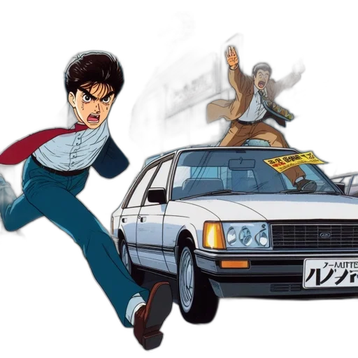 car, concept art, anime, comic book art transparent PNG cut-out