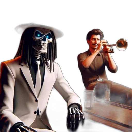 robot, mask, concept art, vaporwave transparent PNG cut-out