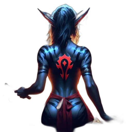 dress, dragon, staff, mask transparent PNG cut-out