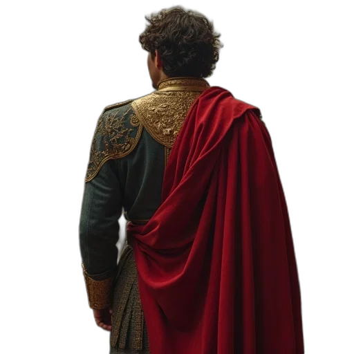 jacket, crown, staff, sword transparent PNG cut-out