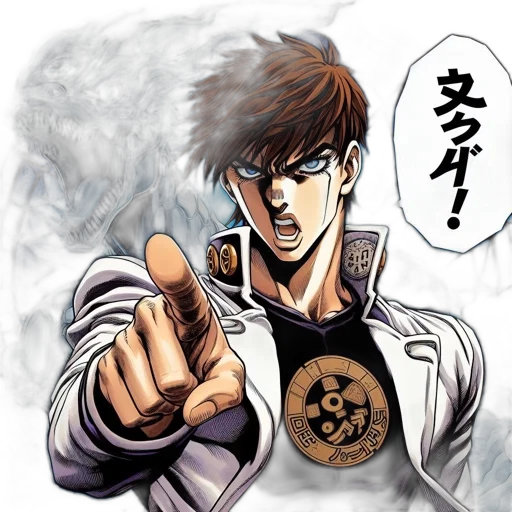 weapon, staff, jacket, comic book art transparent PNG cut-out