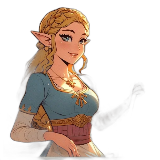 dress, staff, jewelry, crown transparent PNG cut-out